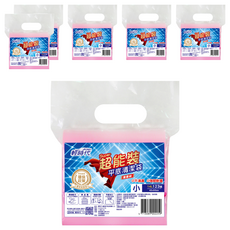 輕時代 超能裝平底清潔袋，100%新料製作 強韌耐重，平底封口 裝載容量更多，易撕特殊斷點設計，添加奈米碳酸鈣減少塑料, 14L, 6袋