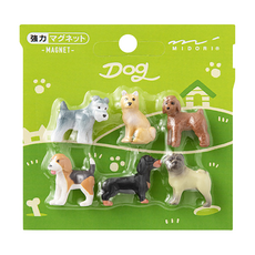 日本 MIDORI 造型磁鐵組 Set 小狗 6入/組, 1組
