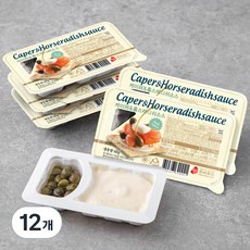 주비푸드 케이퍼 & 홀스래디쉬 소스, 60g, 12개