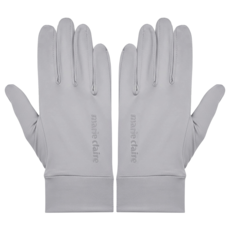 marie claire 美麗佳人冰絲防曬手套 高彈親膚 貼合舒適, 均碼, 細網深灰色