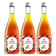 e.Ben 一本 濃縮草莓醋 玻璃瓶精裝盒, 500ml, 3瓶