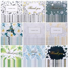 SOILOVE 北歐風感謝迷你留言卡9款套組, 混合顏色, 6套