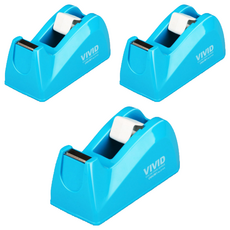 Mohaco 簡易透明膠帶臺, 3個, 藍色