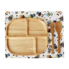 Chouchou Room 防水方形餐墊, 太空機器人, 35 x 28 cm, 1個