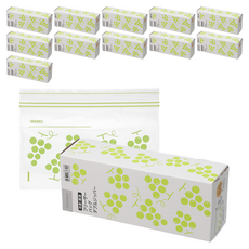 [쿠팡수입] 니토리 더블 지퍼백 그레이프 SS 44매, 12세트