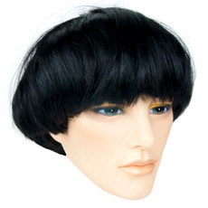 Partyzzang 碗蓋頭派對假髮, 黑色, 1個