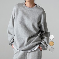 오슬 여성용 루즈핏 기모 맨투맨