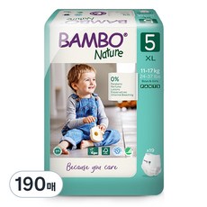 Bambo Nature 伴寶樂 Green褲型尿布, 第5階段, 190片