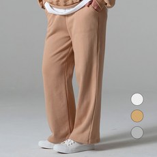 오슬 여성용 루즈핏 기모 와이드 팬츠