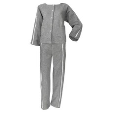 感恩使者 拉鍊式病人服套裝 ZHCN2318 XL 秋冬款 男款 灰色, 1組