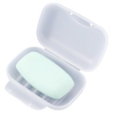 AHOYE 帶蓋防水密封旅行肥皂盒2件組 旅行必備 保持肥皂乾爽衛生, 1組, 透明