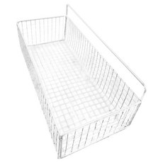 ROYALLIN 蘿林嚴選 免打孔壁掛式收納籃 白色, 大號 35 x 12 x 15.5cm, 1個