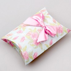 Maket Gamseong 禮物包裝成品緞帶, 8cm, 粉紅色, 100個