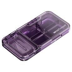 westwood pill box Nesting Home 藥丸切割器 4格藥盒 深紫色, 1個