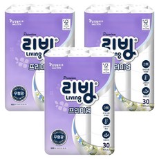 Living SOFT TISSUE 優質3層捲筒衛生紙, 30m, 3個, 30入