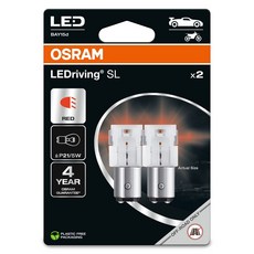 OSRAM 歐司朗 轉向燈 方向指示燈 LED燈泡 2入, 紅色, 1個, P21/5W