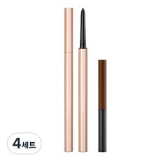 디어달리아 퍼펙트 디자이닝 아이라이너 워터프루프 펜슬 세트 13g, 4세트, 모카 브라운