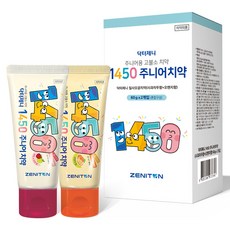 ZENITON Dr.Zenny 1450 青少年牙膏 蘋果李子香 60g+ 柳橙香 60g 套組, 120g, 1套