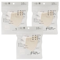 Only One Mask 一心一罩 3D親子款 幼幼(9.5 x 9.5cm), 經典香草, 10片, 3包