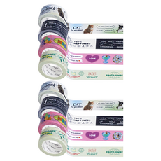 ICONIC Collect 紙膠帶 20mm x 10m 4款組合, 2套, 005 貓咪, 006 標籤, 007 派對, 008 地球