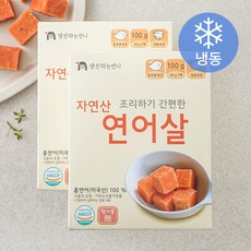 비엔지 자연산 연어살 (냉동), 100g, 2개