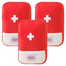 小麥購物 旅行藥品收納包 L2047 紅色, 3個