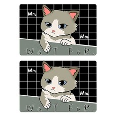 矽藻土軟地墊 貓咪圖案, 三隻貓, 1組