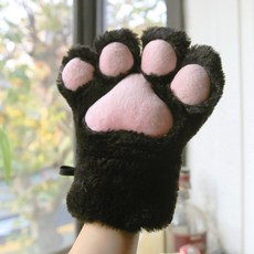 스투피드 고양이 발바닥 장갑, 블랙, 1개