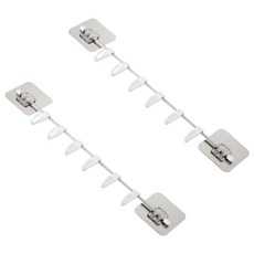 不鏽鋼簡易黏貼式多用途浴室掛鉤, 混色, 2個