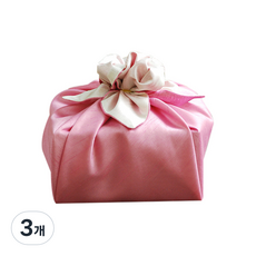 라일라라일라 단색보자기 M, 핑크, 3개