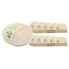 Yeonil Textile 有機棉編織線, 10個, 象牙白