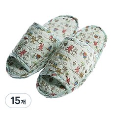 KSMall 雙層軟墊棉質室內拖鞋, MF190 兔子熊, 15個