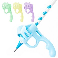 DADA 五指握筆輔助器 4入組, 3組, 紫色 + 黃色 + 粉色 + 藍色