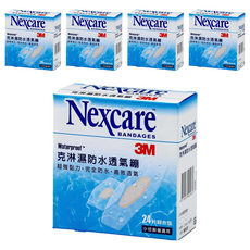 3M Nexcare 防水透氣繃 2.6 x 5.7cm 16片 + 圓點型8片, 24片, 5盒