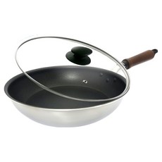 hokua 北陸 Plateado EM複合金不沾平底鍋 含蓋 日本製造 24cm, 1個