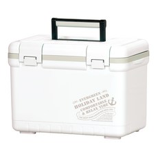 SHINWA 홀리데이 아이스 박스 + 스티커 세트, 화이트, 11L