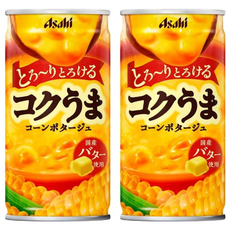 ASAHI玉米濃湯罐 日本原裝進口濃郁玉米濃湯輕巧包裝方便攜帶, 185g, 2罐