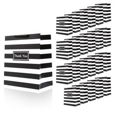 Lead home 印花紙提袋, 條紋款, 24入