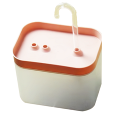 貓咪自動循環流動飲水器, 1.5L大容量, 食品級材質, 透明粉, 1台