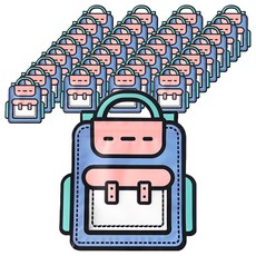 컬러풀 책가방 구디백, 블루, 30개