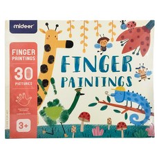 mideer 神奇手指畫遊戲書 3歲以上, 1本, Multicolor