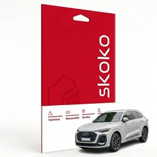 Skoko 奧迪 The New Q5 80A 疏油全覆蓋導航螢幕保護貼組, 單一商品