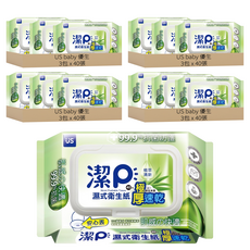US baby 優生 濕式衛生紙 植萃清新, 99.9%抗菌, 弱酸性配方, 全家適用, 厚不易破, 100%原生木漿, 100%可沖馬桶, 1包, 12包