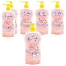 Baan 貝恩 粉紅夢幻洗潤髮沐浴乳 三效合一 400ml, 6瓶