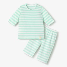 unifriend 兒童條紋色織棉七分家居服上下套裝