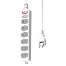 iPlus 保護傘 1切6座2P延長線 6尺, 1.8m, 白色, 1條