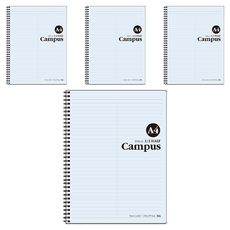 A4 PP 雙格式左翻筆記本 2入組 12719, 藍色, 2套