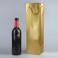 BEST PACK 葡萄酒紙袋 1入, 金色, 10個