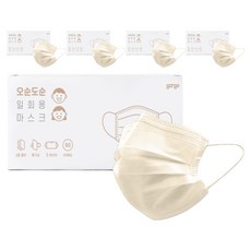 고르고 오순도순 일회용 마스크 성인용, 50개입, 5개, 베이지