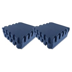 Sonhalmae 兒童素色遊戲巧拼軟墊 12mm, 海軍藍+海軍藍, 20張